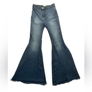 Free People Just Float On High Rise Super Flare Jeans Size 25